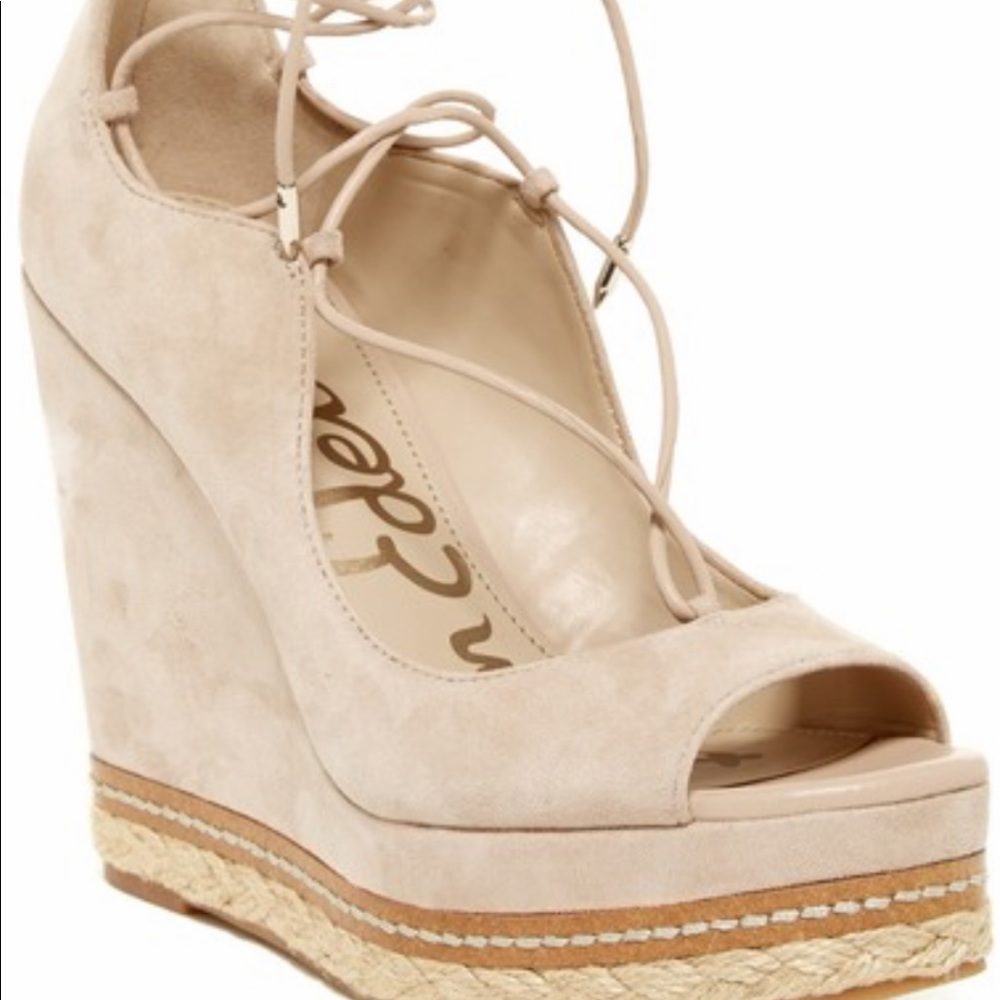 COPY - Sam Edelman Size 8 Lace-Up Wedge Sandal
